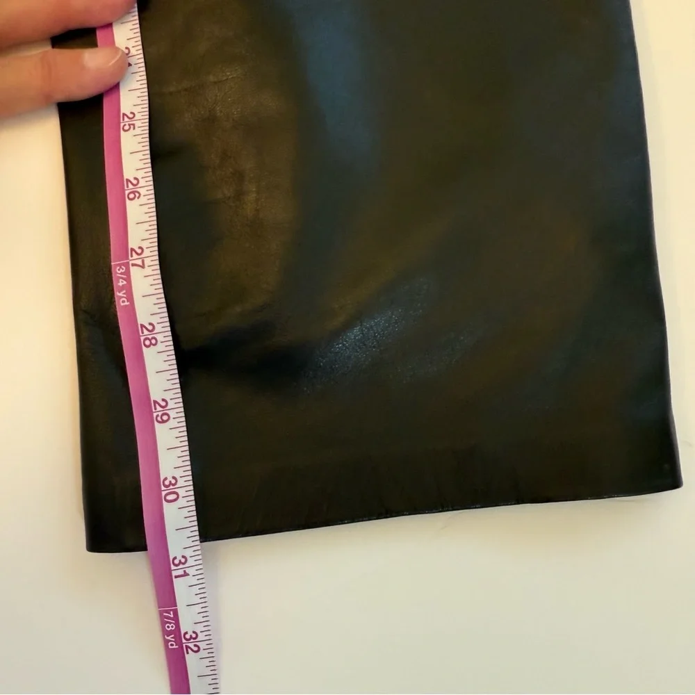 Vtg 80’s Margaret Godfrey black genuine lambskin leather pants lined woman 10